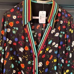 Alice+Olivia blouse.  Size 10.  New w tags.  Slight makeup marks when purchased